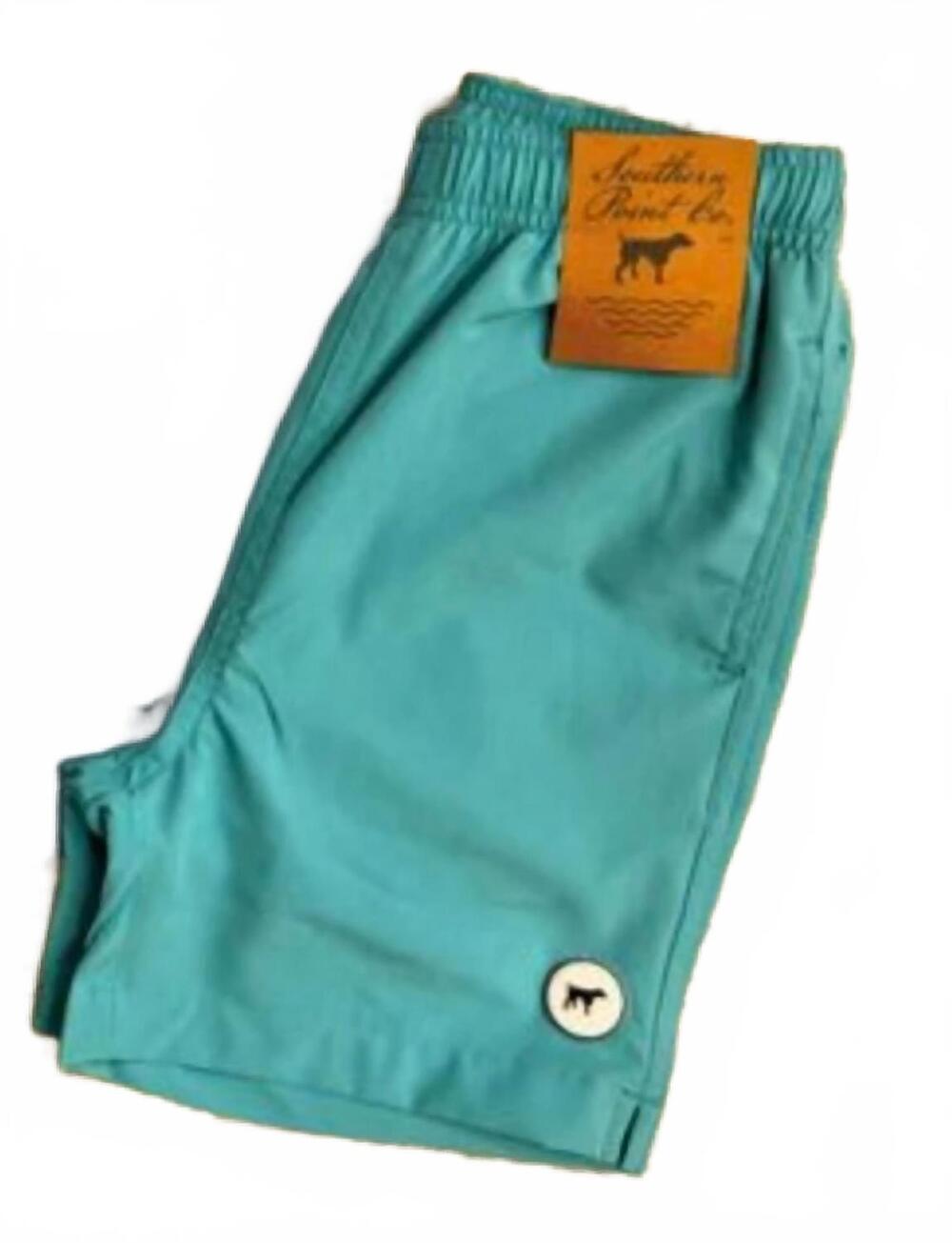 NEW SOUTHERN POINT CO. boy's greyton swim trunk in pacific blue